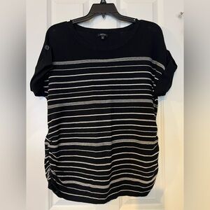 Pre-loved Apt 9 boatneck side ruched sweater. Size 1X.